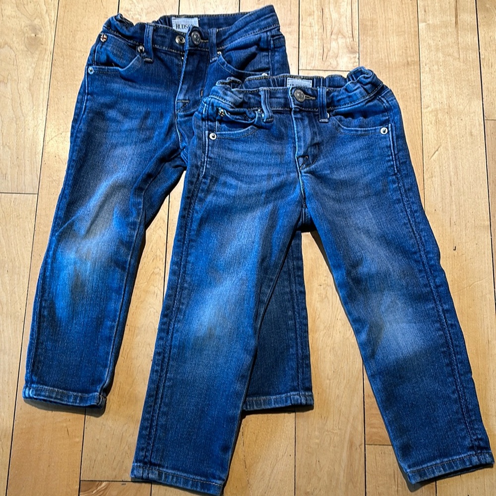 Two pairs of Hudson skinny jeans 2T
